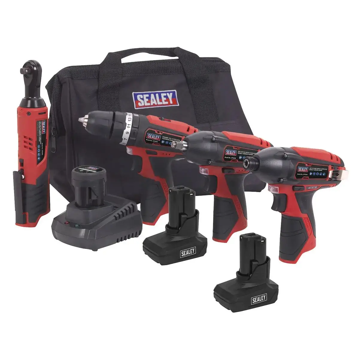 Sealey Sv12 Series 4 X 12V Cordless Power Tool Combo Kit 1