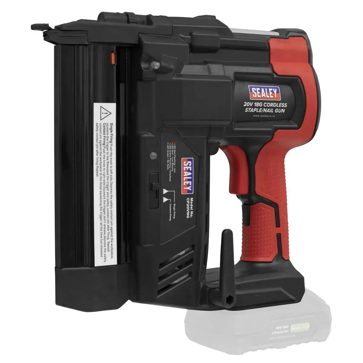 Sealey Sv20 Series 18G Cordless Nail/Staple Gun 20V - Body Only 1