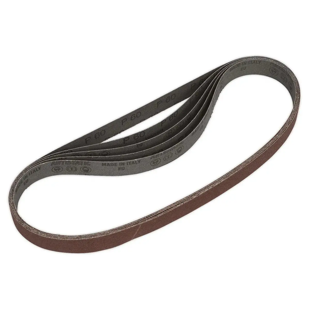Sealey Sanding Belt 25 X 762Mm 60Grit Pack Of 5 1
