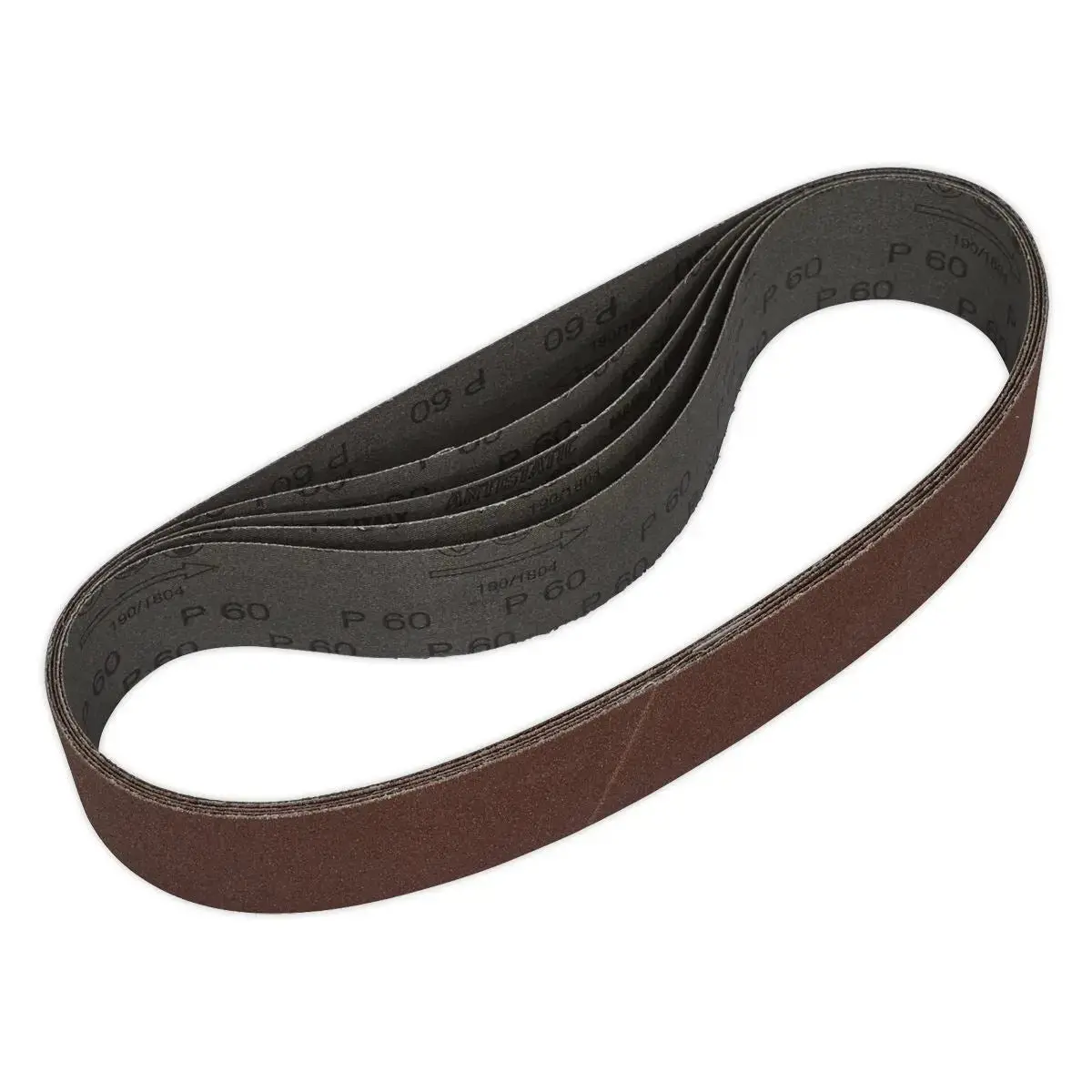 Sealey Sanding Belt 50 X 686Mm 60Grit Pack Of 5 1