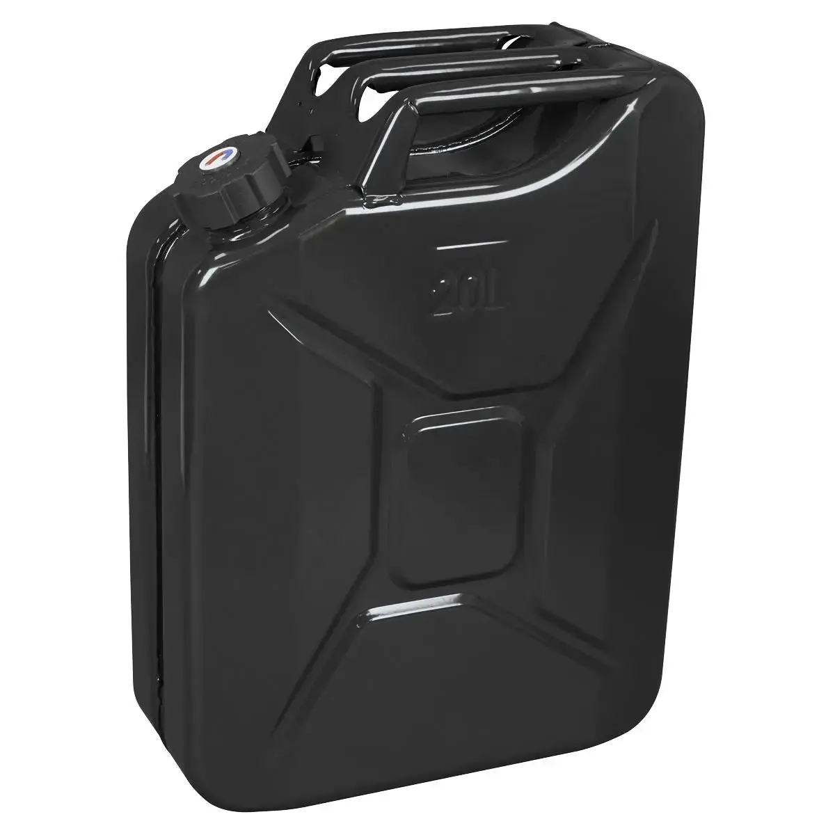 Sealey Screw Cap Metal Jerry Can 20L - Black 1