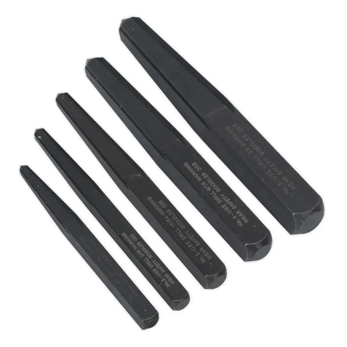 Sealey Screw Extractor Set 5Pc Square Type 1