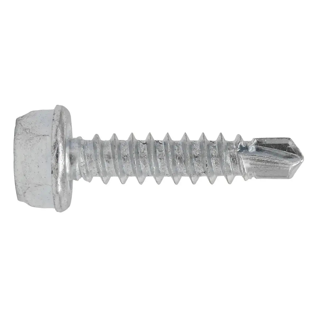 Sealey Self-Drilling Screw 4.2 X 19Mm Hex Head Zinc Pack Of 100 1