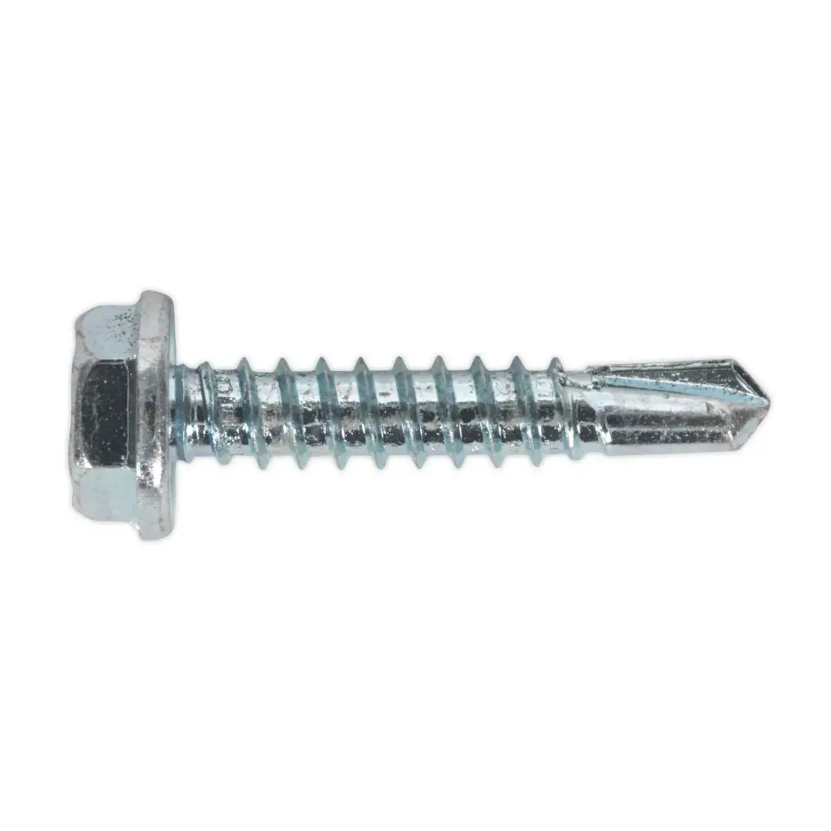 Sealey Self-Drilling Screw 4.8 X 25Mm Hex Head Zinc Pack Of 100 1