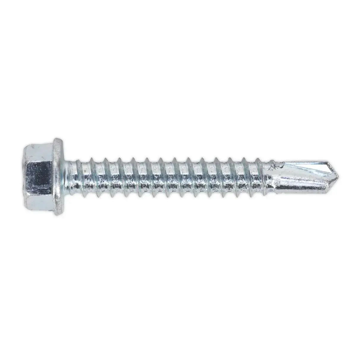 Sealey Self-Drilling Screw 5.5 X 38Mm Hex Head Zinc Pack Of 100 1