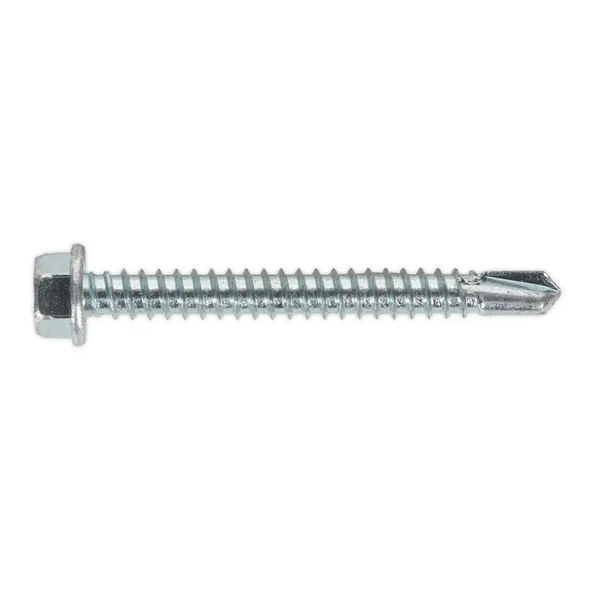 Sealey Self-Drilling Screw 5.5 X 50Mm Hex Head Zinc Pack Of 100 1