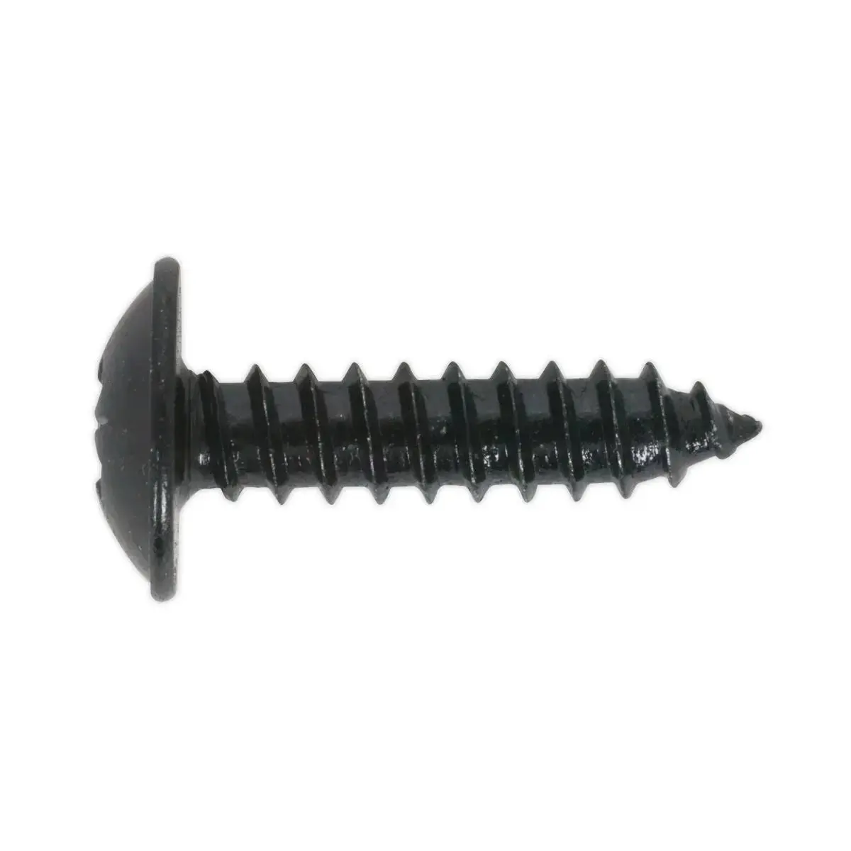 Sealey Self-Tapping Screw 4.8 X 13Mm Flanged Head Black Pozi Pack Of 100 1