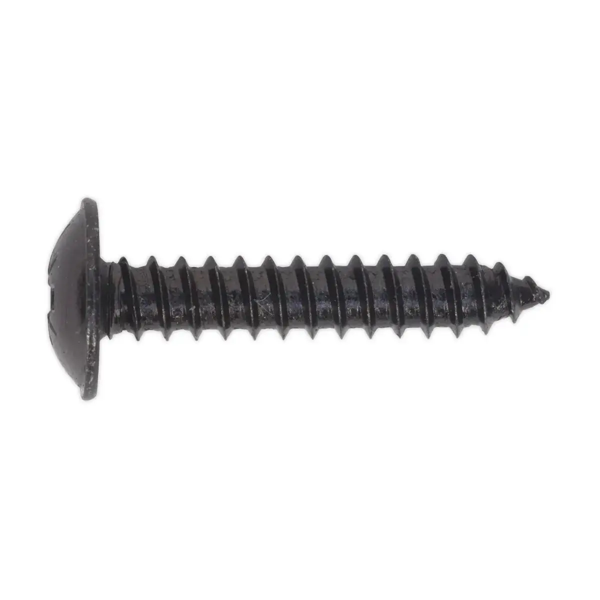 Sealey Self-Tapping Screw 4.8 X 25Mm Flanged Head Black Pozi Pack Of 100 1