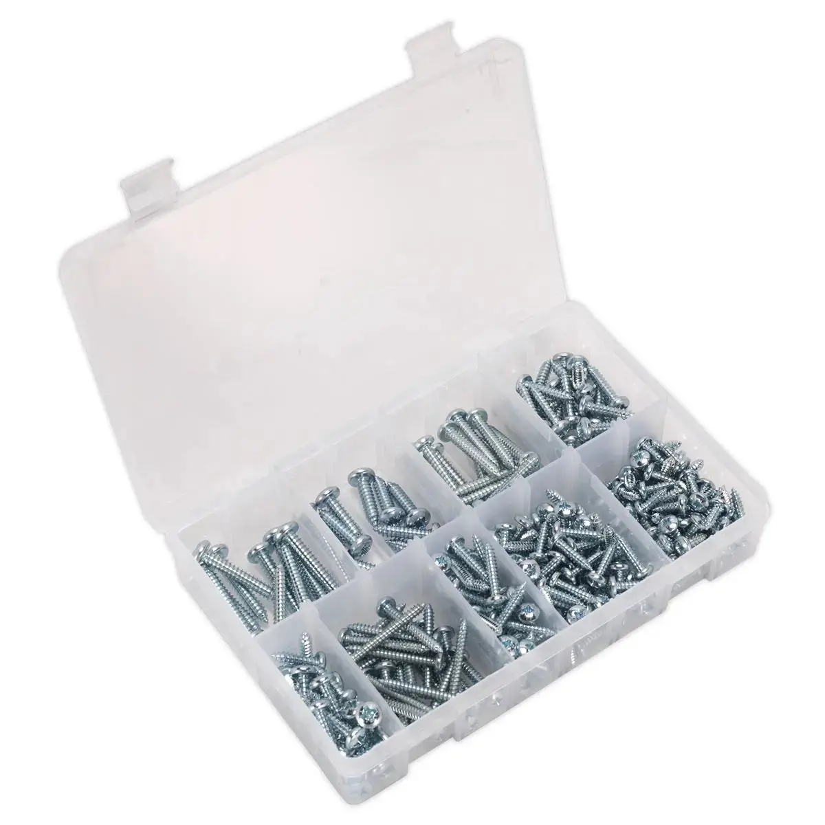 Sealey Self-Tapping Screw Assortment Din 798Cz 305Pc Pan Head Pozi Zinc 1