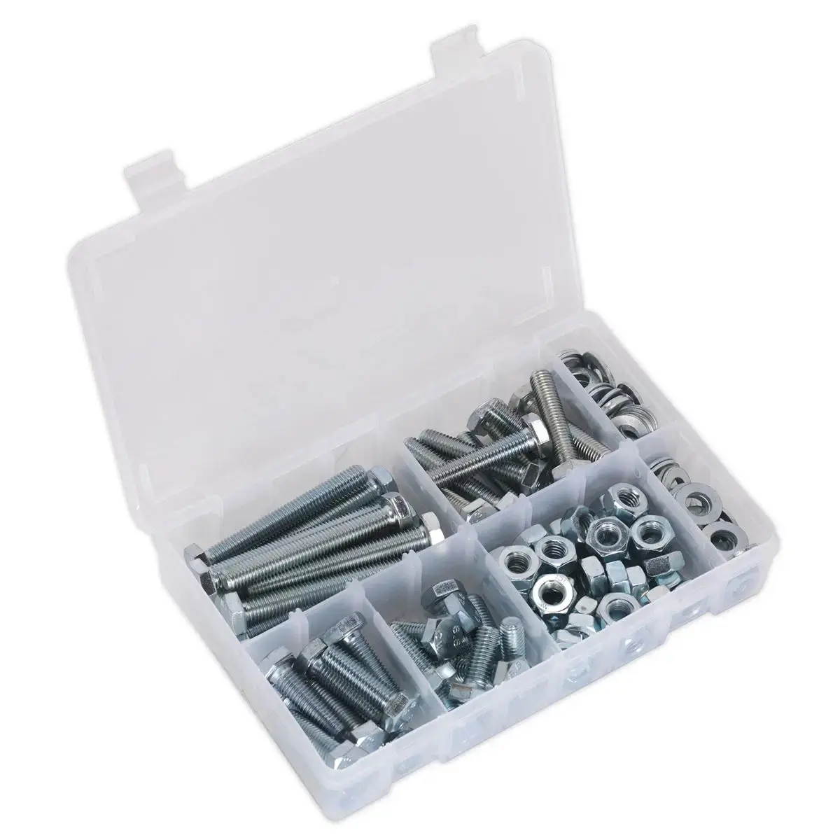 Sealey Setscrew, Nut & Washer Assortment 150Pc High Tensile M10 Metric 1