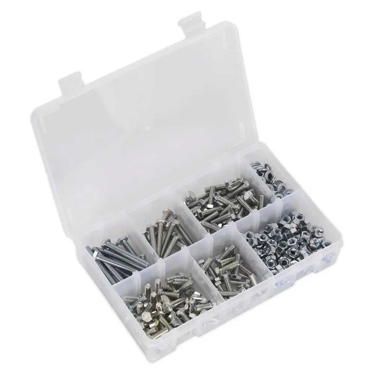 Sealey Setscrew, Nut & Washer Assortment 408Pc High Tensile M6 Metric 1