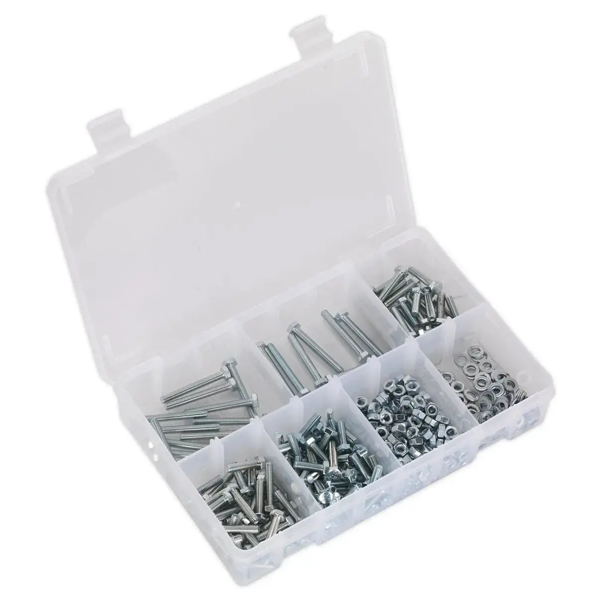 Sealey Setscrew, Nut & Washer Assortment 444Pc High Tensile M5 Metric 1