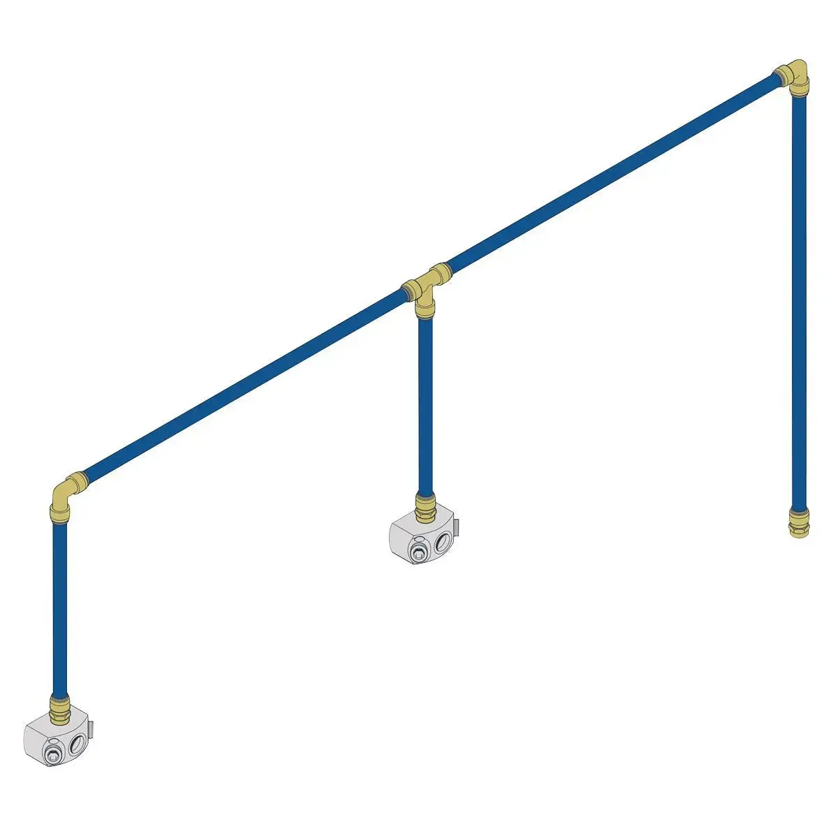 Sealey Sharkbite® 12M 2-Drop Air Supply System Kit 28Mm 1