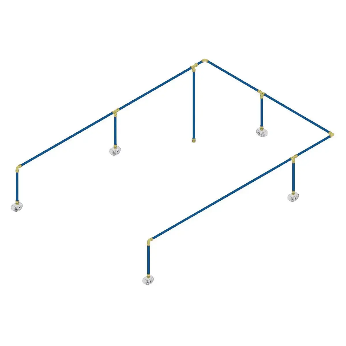 Sealey Sharkbite® 36M 5-Drop Air Supply System Kit 28Mm 1