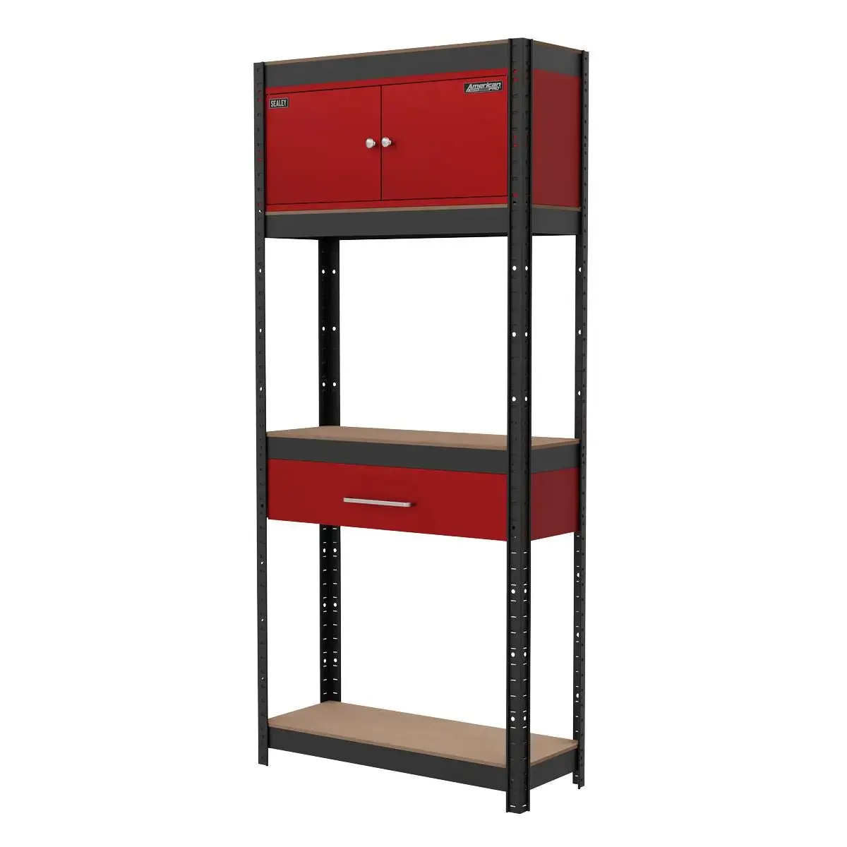 Sealey Shelving Unit 4-Tier With Cupboard And Drawer 1