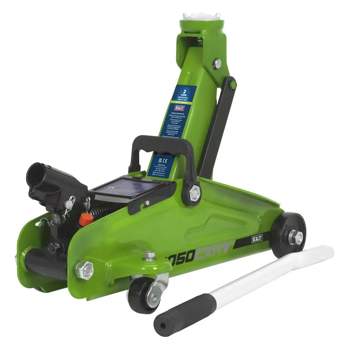 Sealey Short Chassis Trolley Jack 2 Tonne - Green 1