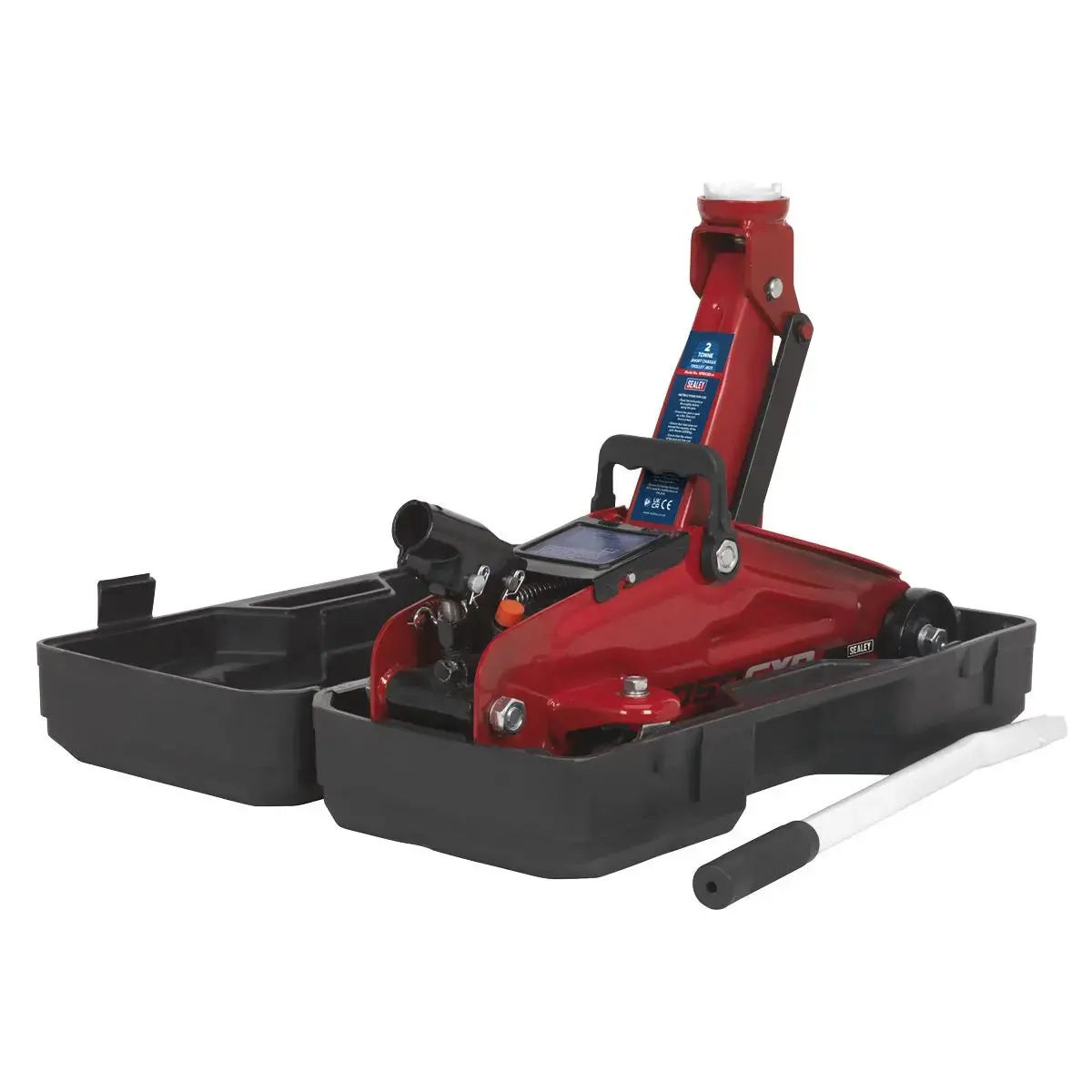 Sealey Short Chassis Trolley Jack With Storage Case 2 Tonne 1