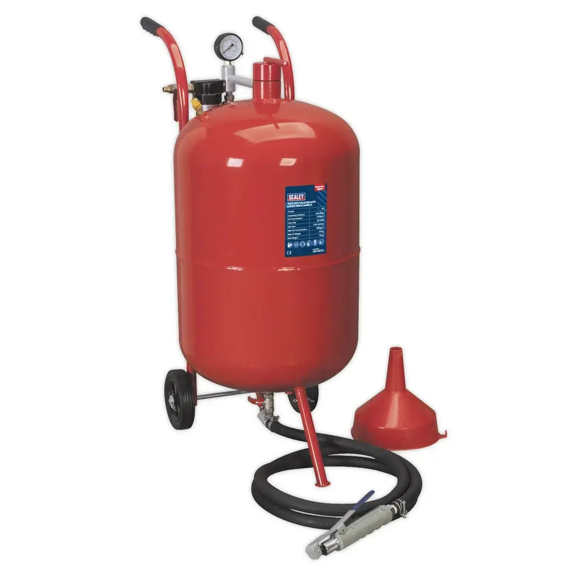 Sealey Shot Blaster With Water Trap & Wheels 75L 1