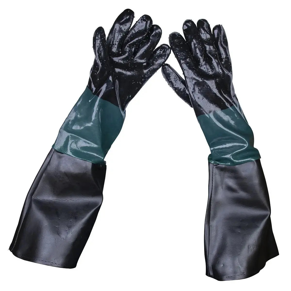 Sealey Shot Blasting Gauntlets 585Mm Cuffed Pair 1
