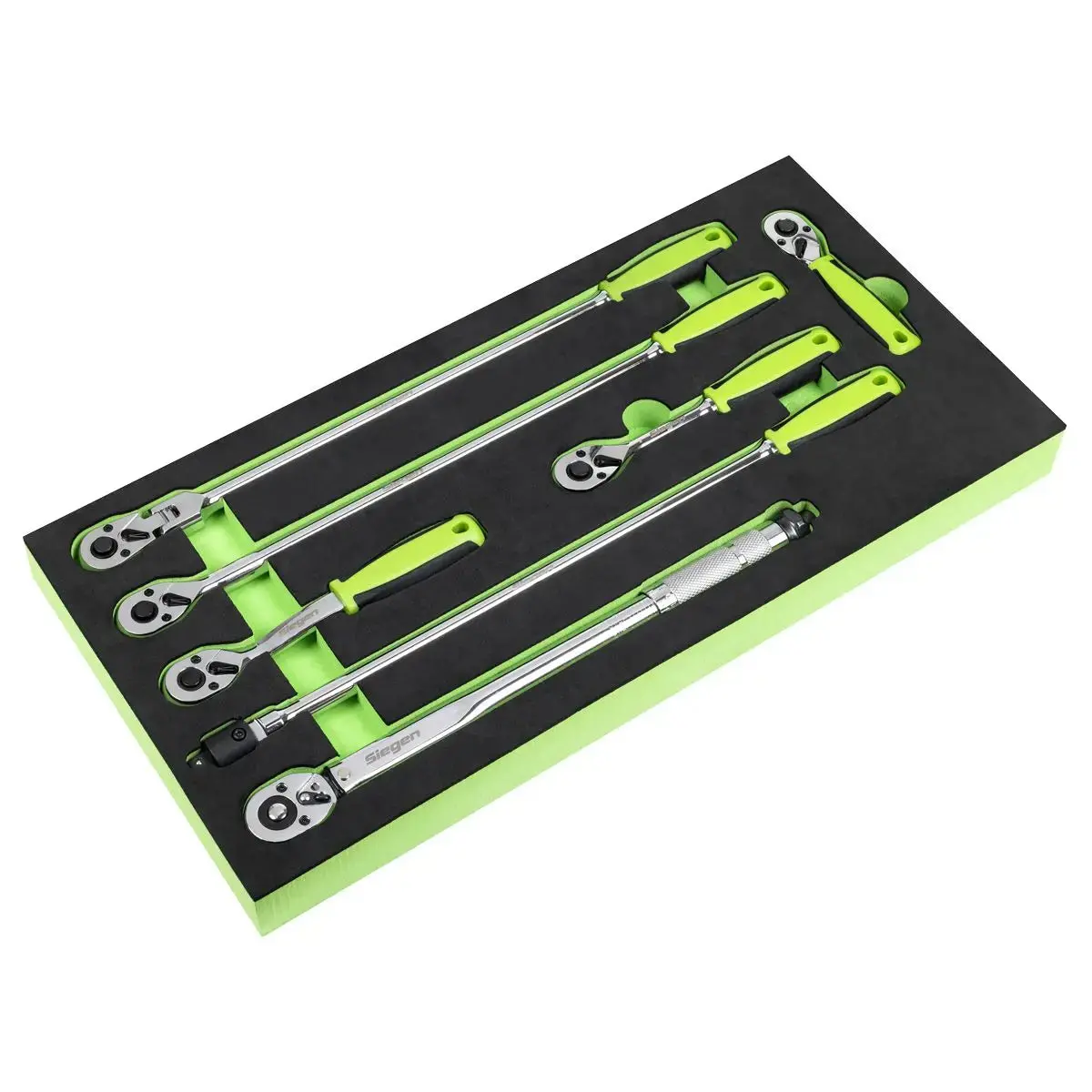 Sealey Siegen Ratchet Wrench, Breaker Bar & Torque Wrench Set 3/8"Sq Drive 7Pc 1