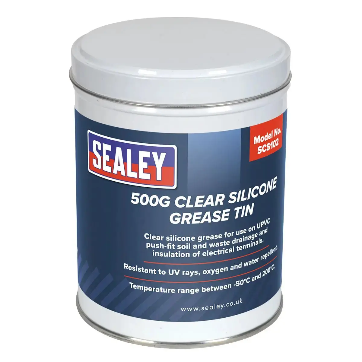 Sealey Silicone Clear Grease 500G Tin 1