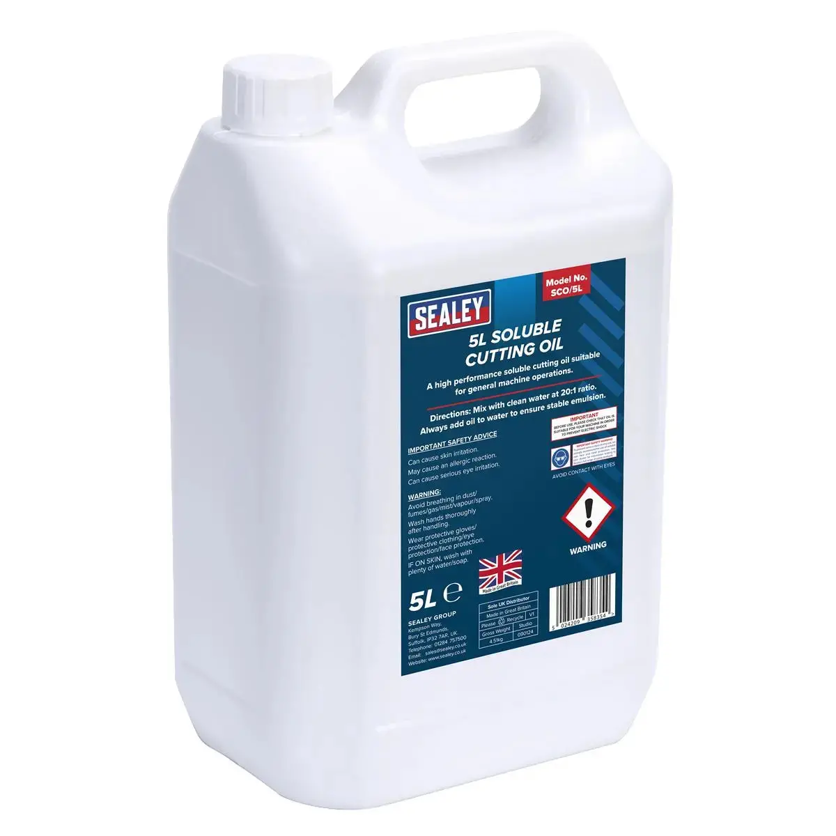 Sealey Soluble Cutting Oil 5L 1