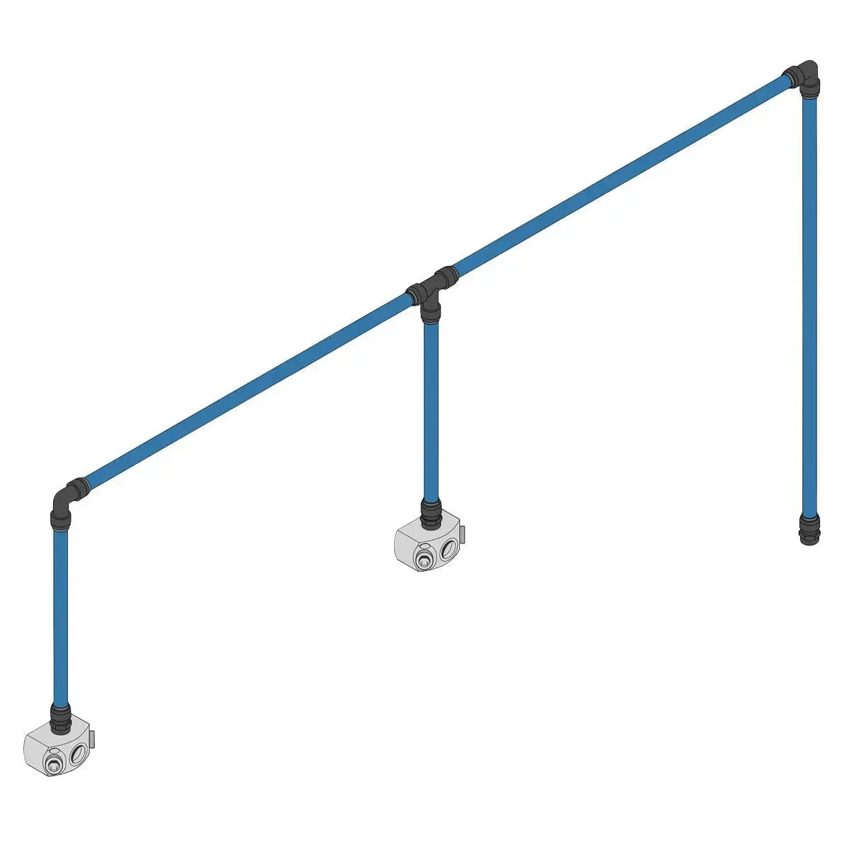 Sealey Speedfit® 12M 2-Drop Air Supply System Kit 15Mm 1
