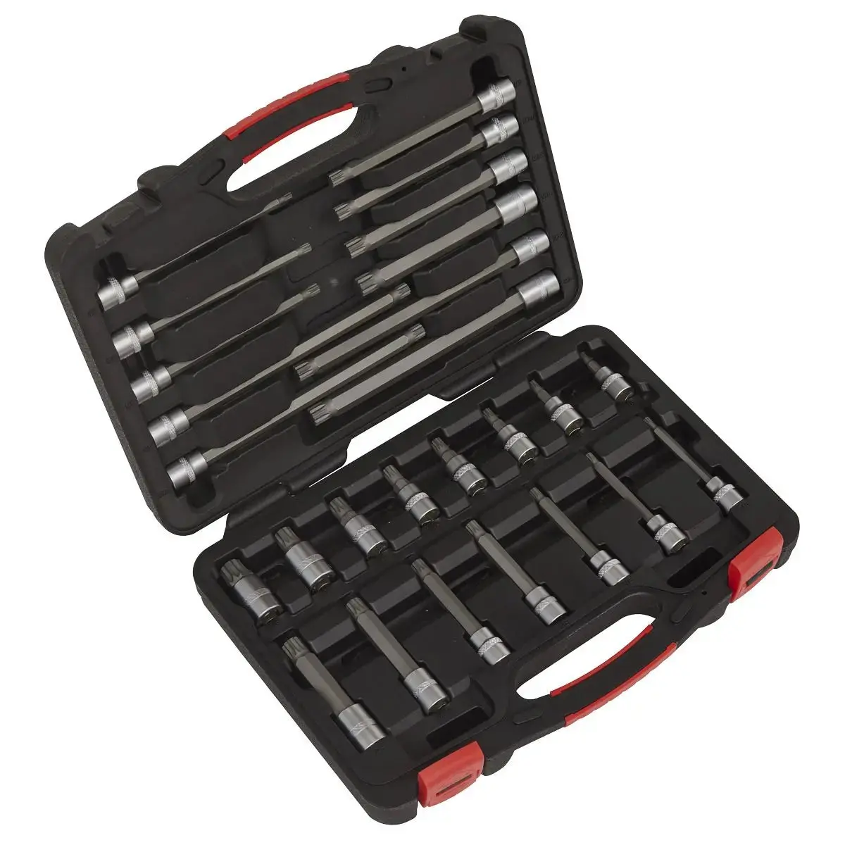 Sealey Spline Socket Bit Set 26 Piece 3/8" Drive M5-M16 Premier 1