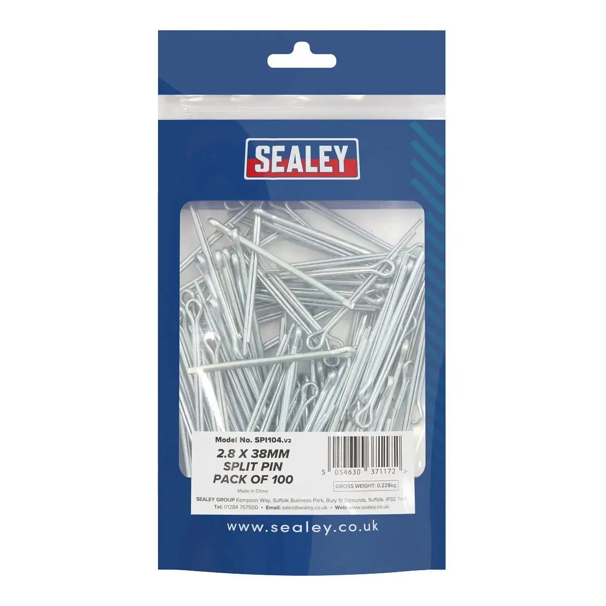 Sealey Split Pin 2.8 X 38Mm Pack Of 100 2