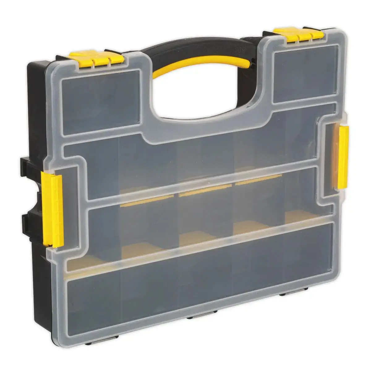 Sealey Stackable Parts Storage Case With Removable Compartments Tray Fixings 1