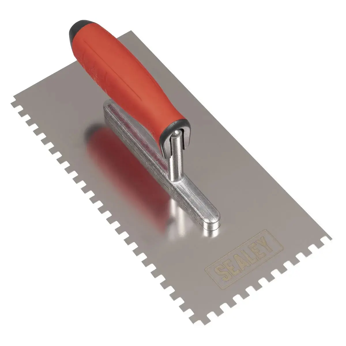 Sealey Stainless Steel 270Mm Notched Trowel - Rubber Handle - 6Mm 1