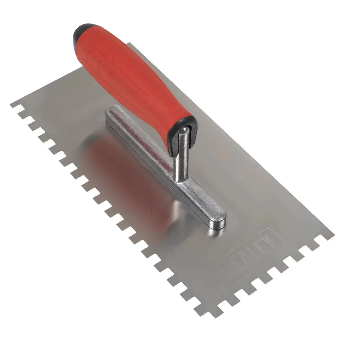 Sealey Stainless Steel 270Mm Notched Trowel - Rubber Handle - 8Mm 1