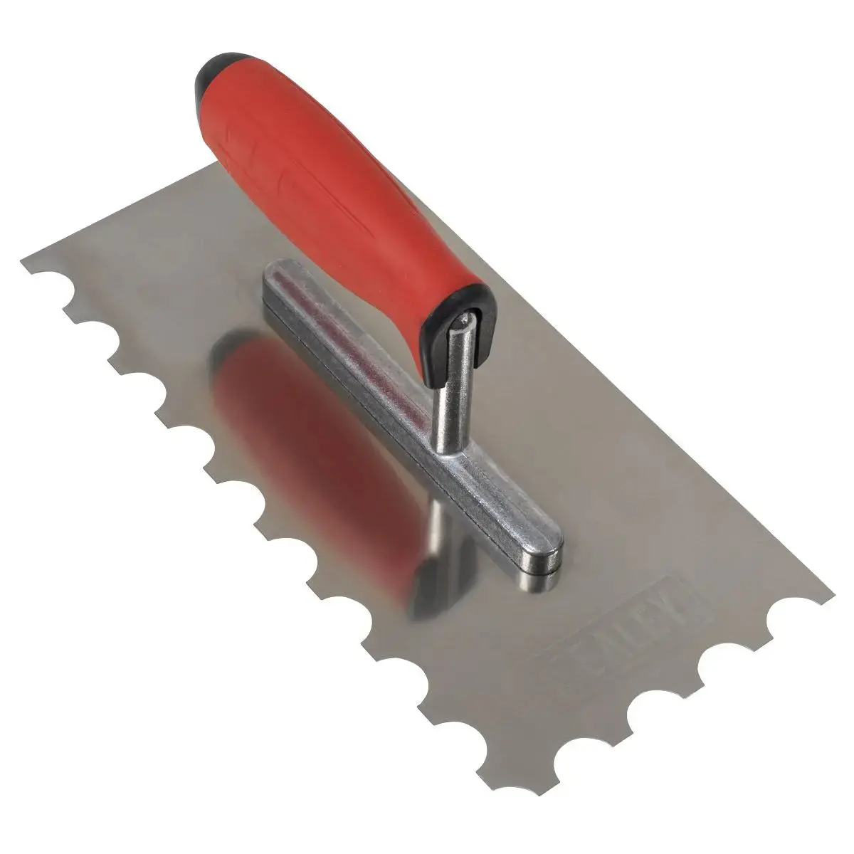 Sealey Stainless Steel 270Mm Semicircle Tooth Trowel - Rubber Handle - Aluminium Foot 1