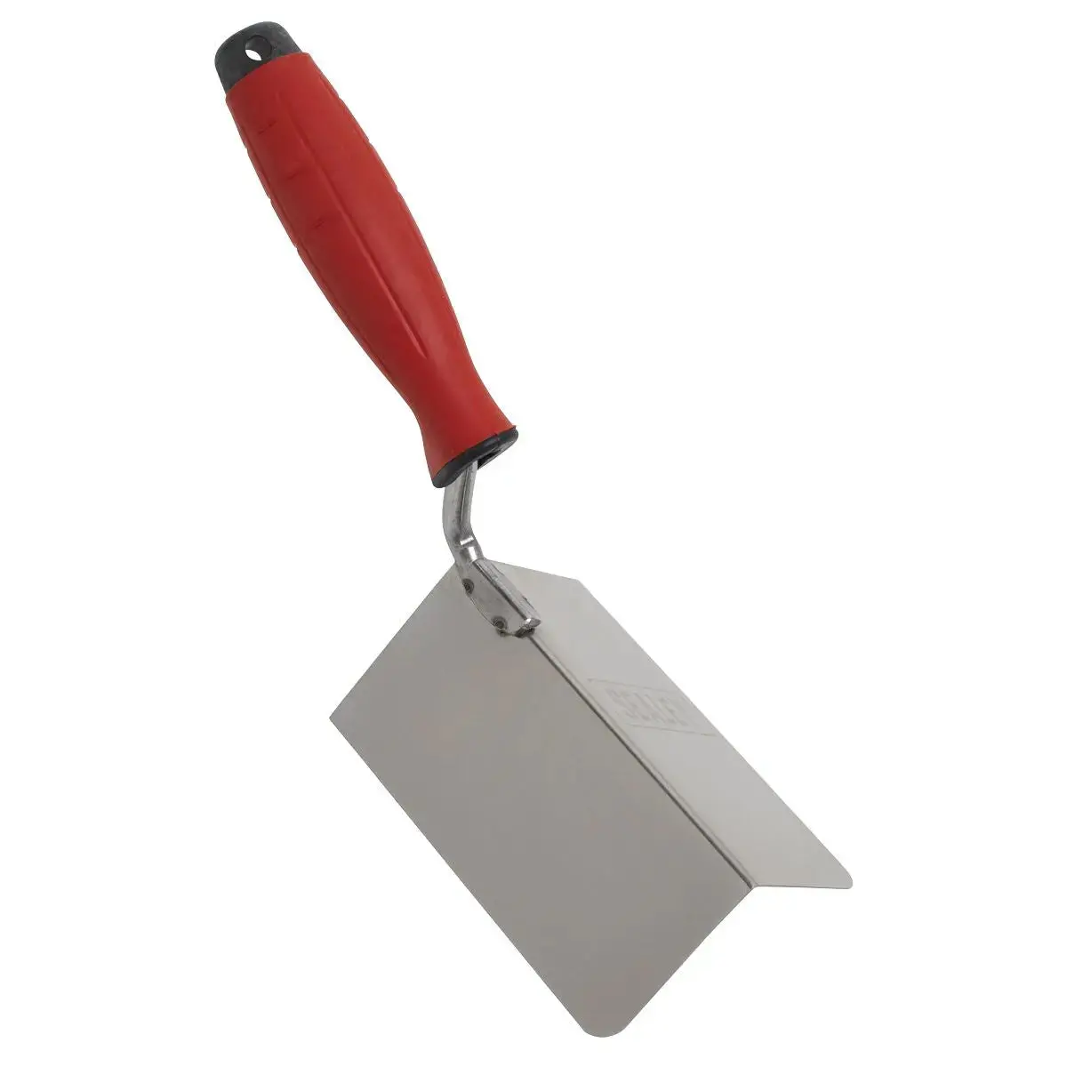Sealey Stainless Steel External Corner Trowel - Rubber Handle - 120 X 60Mm 1
