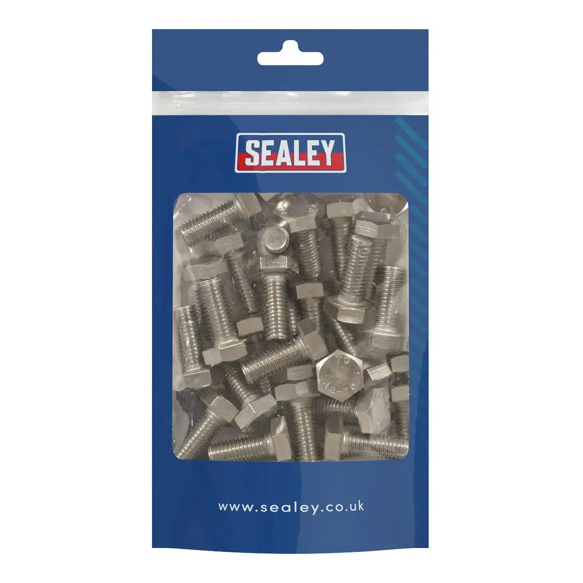 Sealey Stainless Steel Hex Head Set Screw Din 933 - M10 X 25 A2 - Pack Of 25 1
