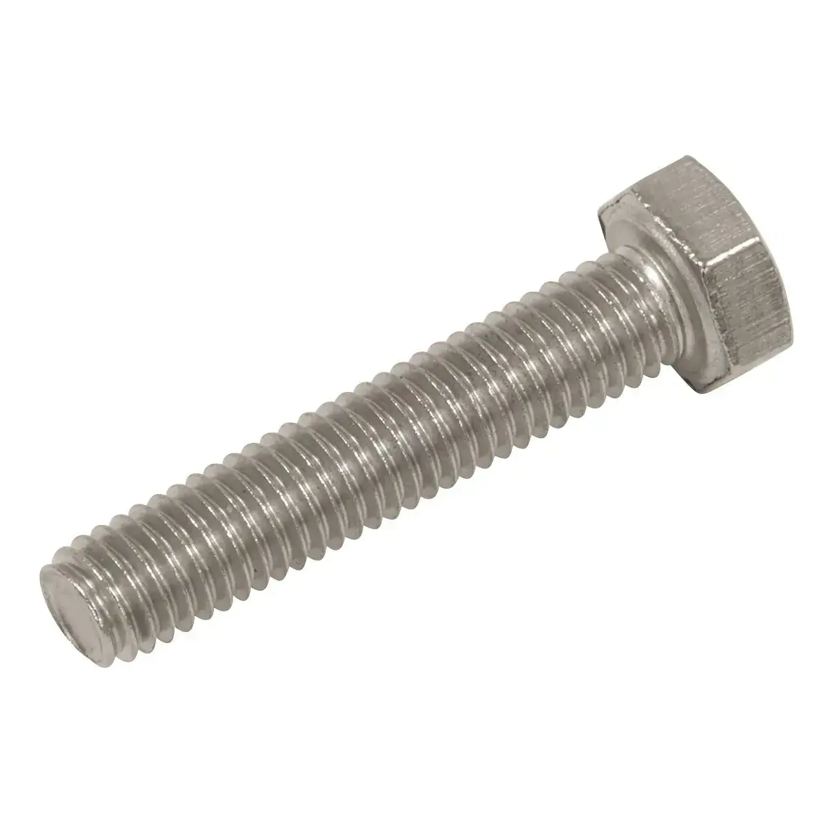 Sealey Stainless Steel Hex Head Set Screw Din 933 - M5 X 25 A2 - Pack Of 50 1