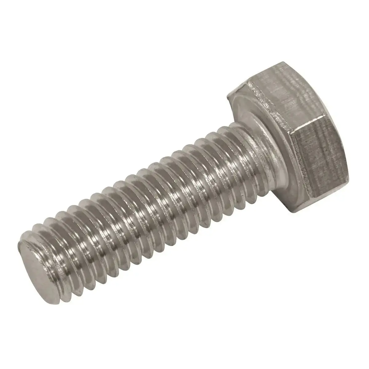 Sealey Stainless Steel Hex Head Set Screw Din 933 - M8 X 25 A2 - Pack Of 50 1