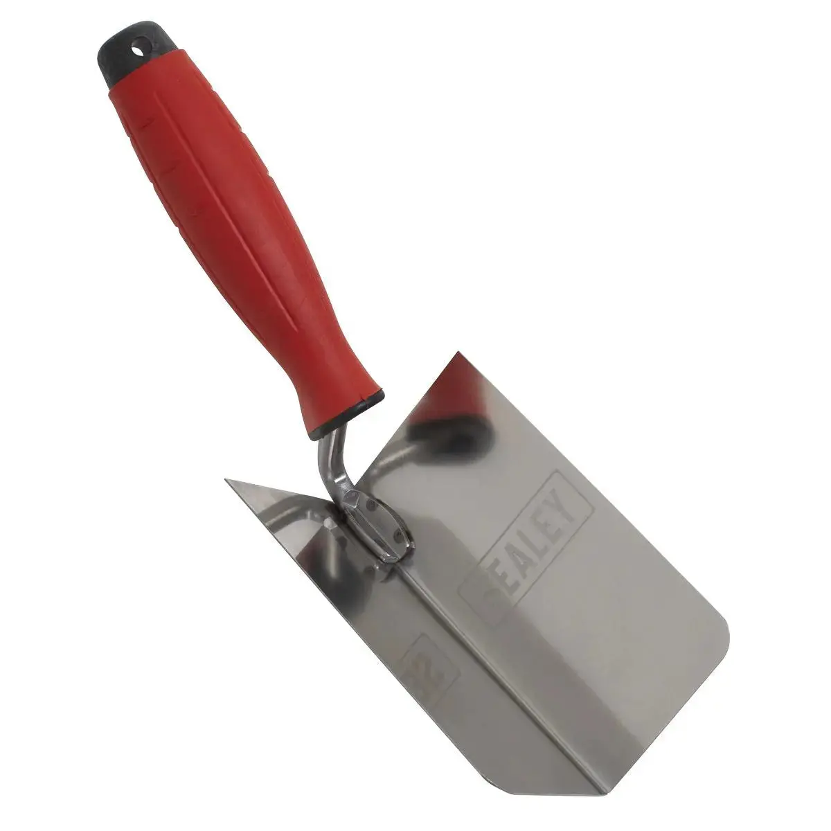 Sealey Stainless Steel Internal Corner Trowel - Rubber Handle - 120 X 60Mm 1