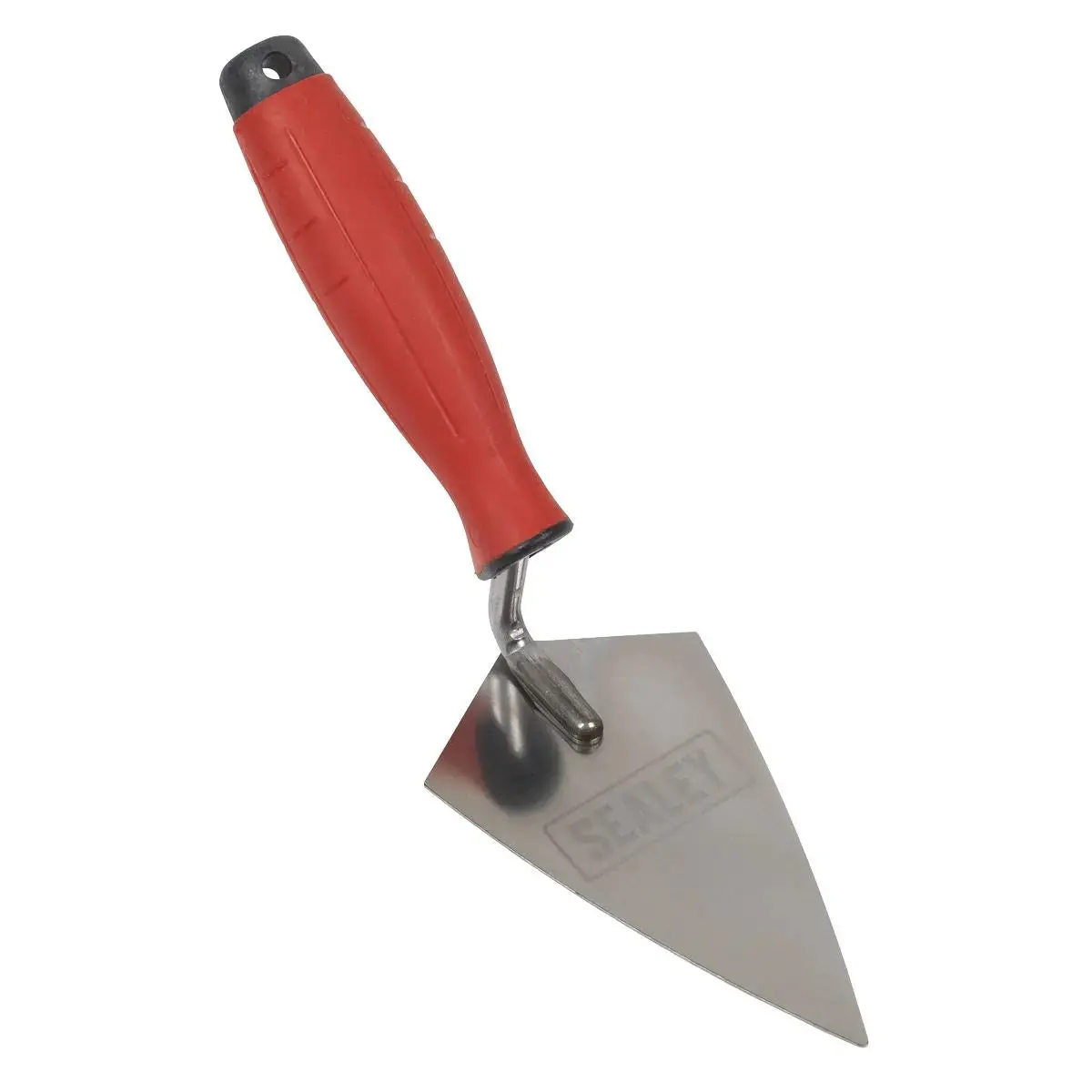 Sealey Stainless Steel Sharp Pointing Trowel - Rubber Handle - 140Mm 1