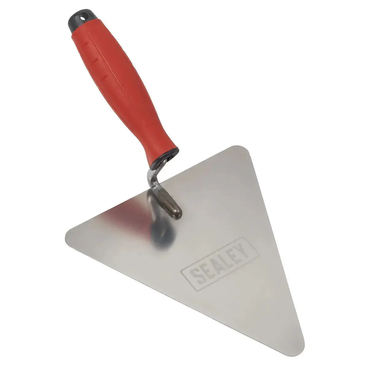 Sealey Stainless Steel Triangular Brick Trowel - Rubber Handle 180Mm 1