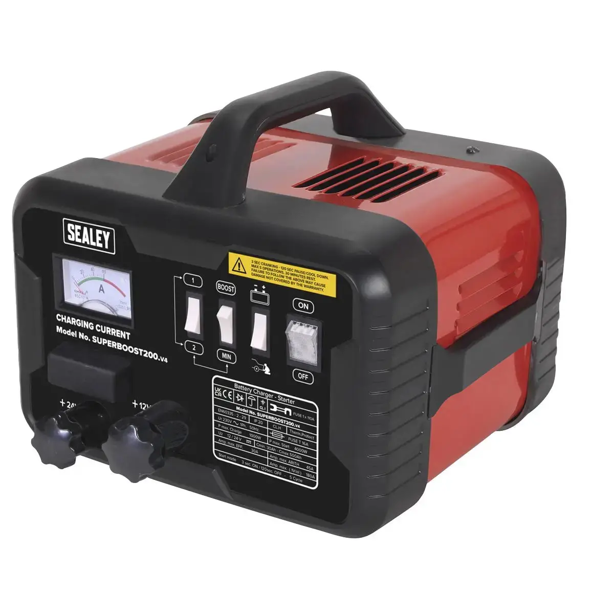 Sealey Starter/Charger 200/45A 12/24V 230V 1