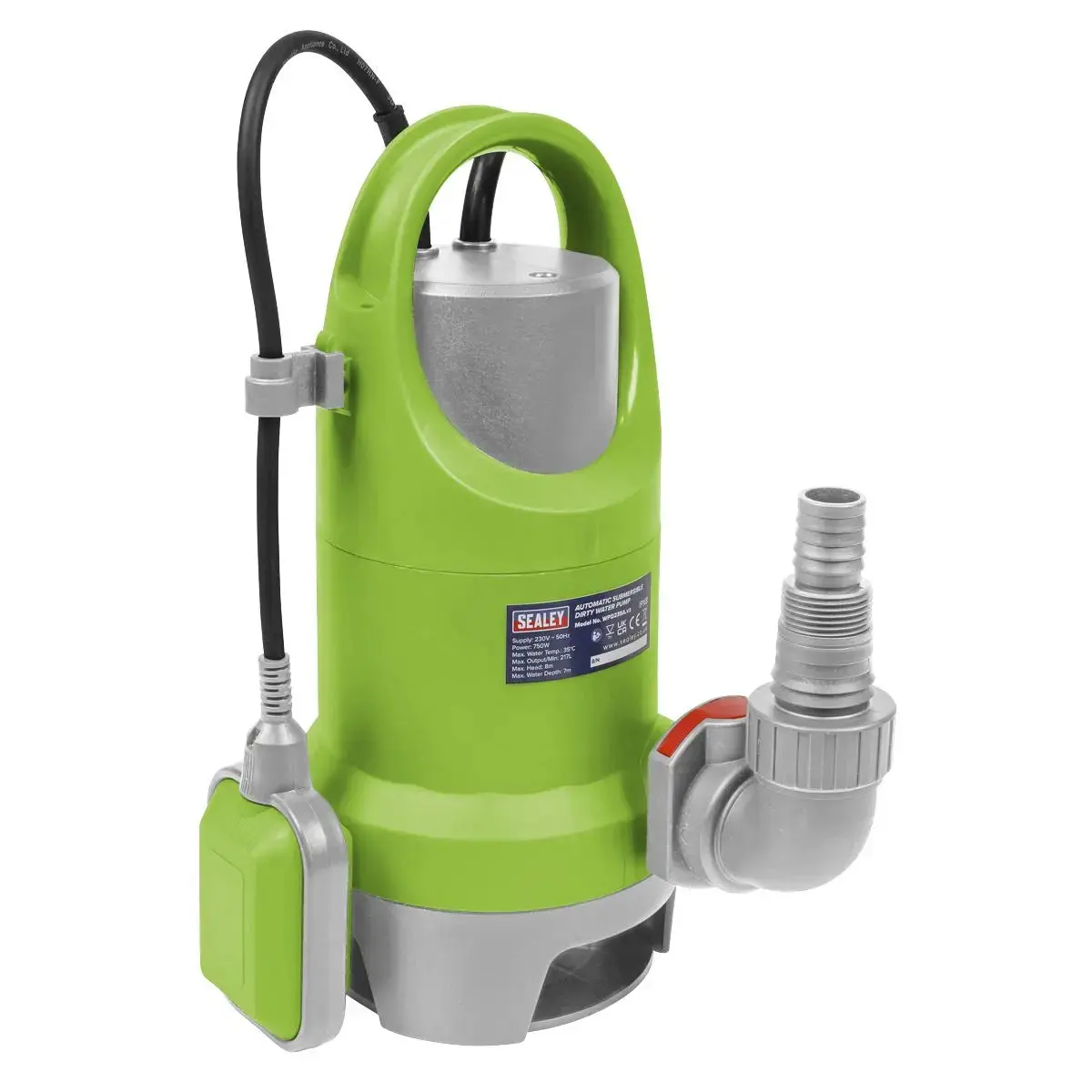 Sealey Submersible Dirty Water Pump Automatic 225L/Min 230V 1
