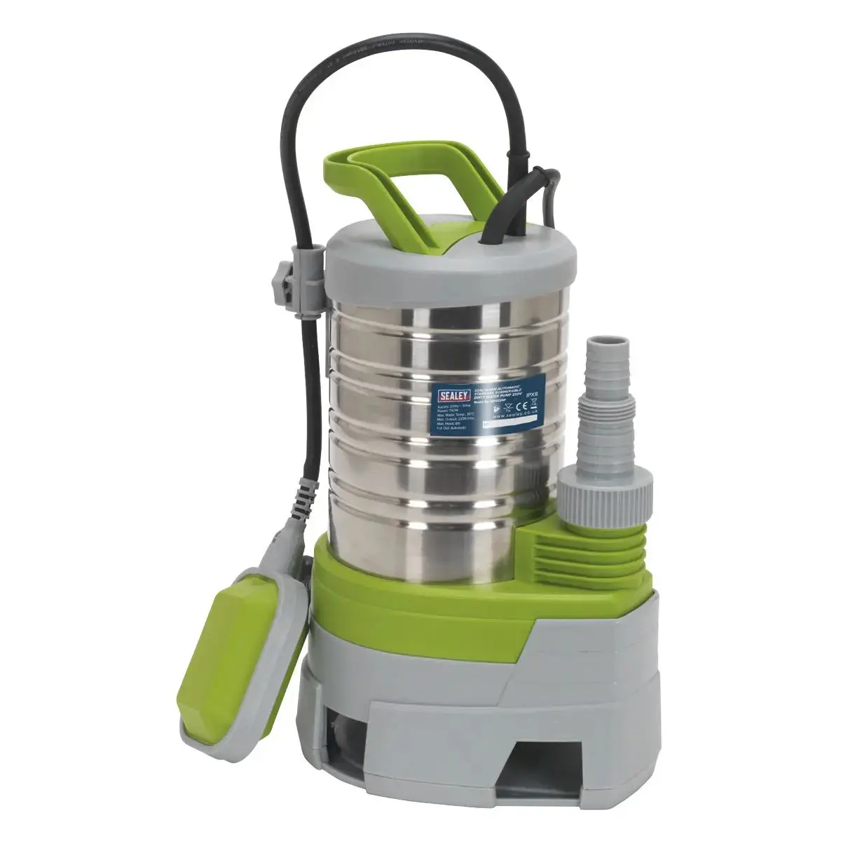 Sealey Submersible Stainless Water Pump Automatic Dirty Water 225L/Min 230V 1