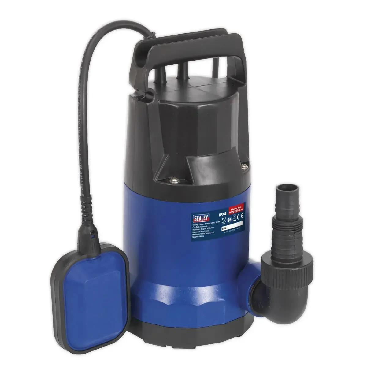 Sealey Submersible Water Pump Automatic 167L/Min 230V 1