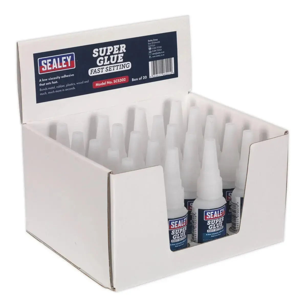 Sealey Super Glue Fast Setting 20G Pack Of 20 1