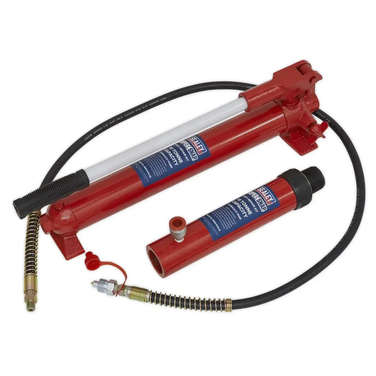 Sealey Supersnap® Push Ram With Pump & Hose Assembly - 10 Tonne 1