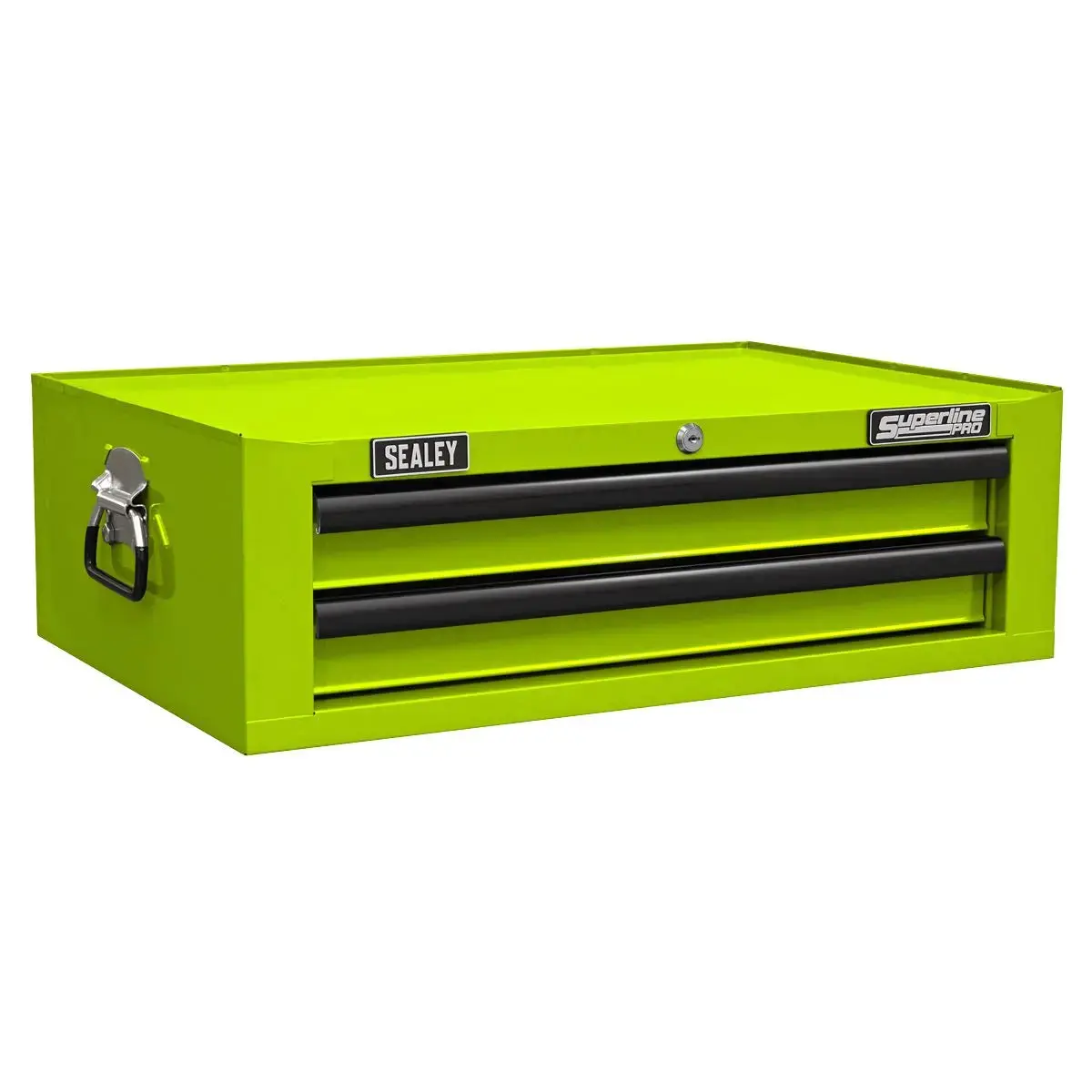 Sealey Superline Pro Mid-Box Tool Chest 2 Drawer With Ball-Bearing Slides - Green/Black 1