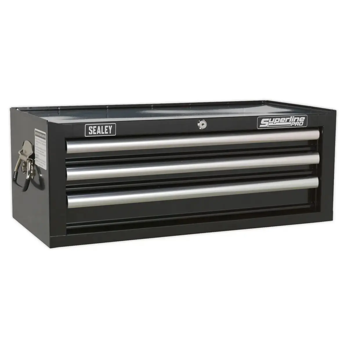 Sealey Superline Pro Mid-Box Tool Chest 3 Drawer With Ball-Bearing Slides - Black 1