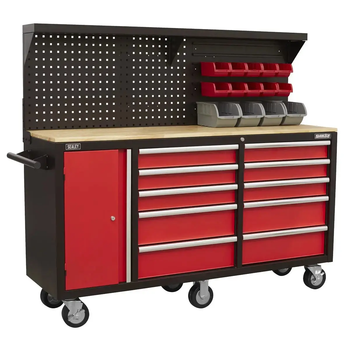 Sealey Superline Pro Mobile Workstation 10 Drawer With Backboard 1