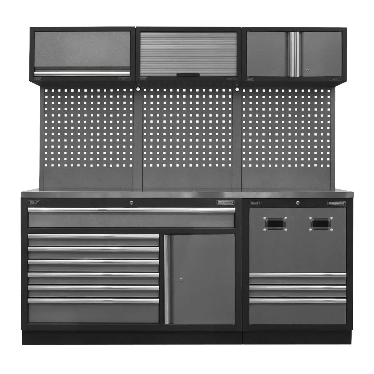 Sealey Superline Pro Modular Storage System Combo - Stainless Steel Worktop 1